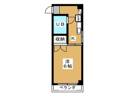 第1湯浅コーポ(1K/3階)の間取り写真