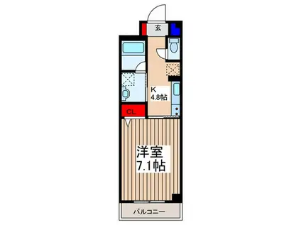 インテレクト(1K/1階)の間取り写真