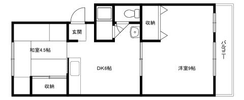マンション和光(2DK/3階)の間取り写真