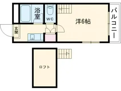 フローラル横堤(1K/5階)の間取り写真