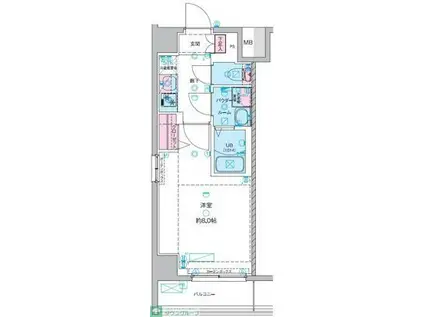 GENOVIA青砥II(1K/1階)の間取り写真