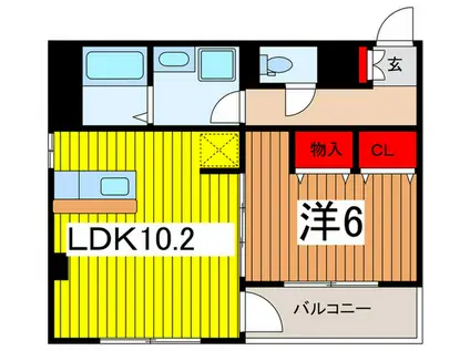 フランマルシェ(1LDK/3階)の間取り写真
