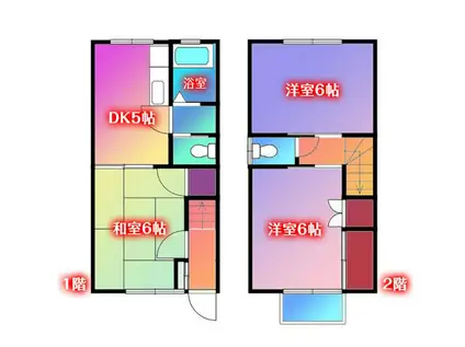 シャトー津田II(3DK/1階)の間取り写真