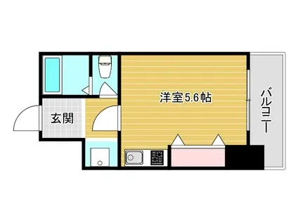 ODESSA南船場(ワンルーム/5階)の間取り写真