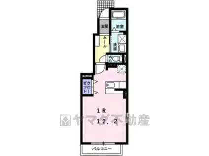 エス・ジョージアB(ワンルーム/1階)の間取り写真