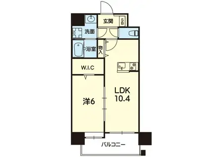 ESTASIA熊本駅前(1LDK/4階)の間取り写真