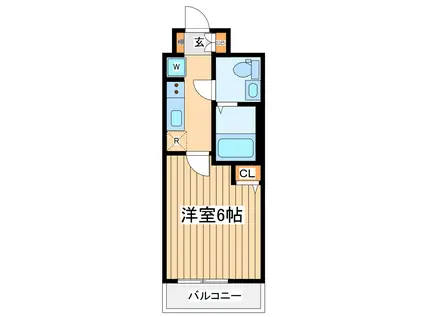 グロース西横浜(1K/5階)の間取り写真