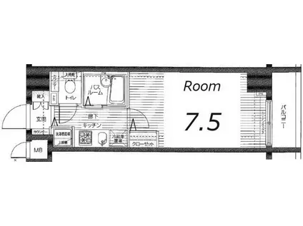 フェニックス中板橋(1K/5階)の間取り写真