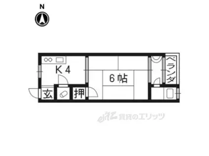日生ハイツB棟(1K/2階)の間取り写真