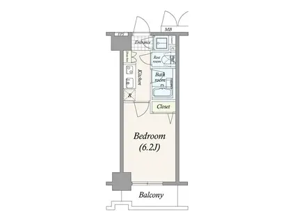 菱和パレス文京白山(1K/11階)の間取り写真