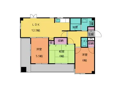 ノーヴァ・フレア II(3LDK/4階)の間取り写真