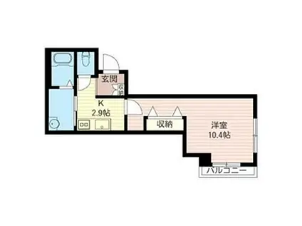 ARC EN CIEL 戸越公園(1K/3階)の間取り写真