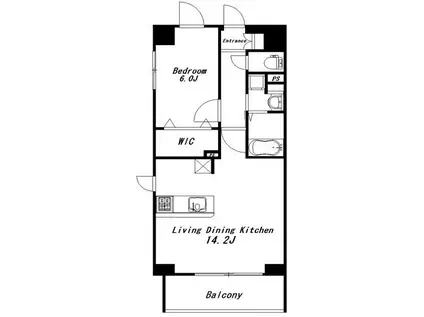 スカイビューエヌティー(1LDK/3階)の間取り写真