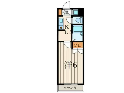 ラミアール学芸大学(1K/1階)の間取り写真