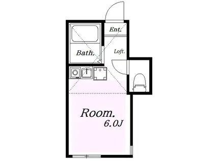 ユナイト鶴見メアリーポート(ワンルーム/1階)の間取り写真