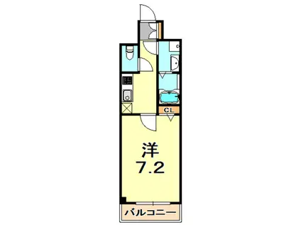 SILUS東灘深江(1K/7階)の間取り写真