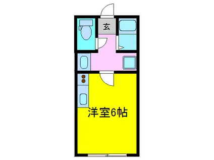 カーサ・ディ・シェナ(ワンルーム/2階)の間取り写真