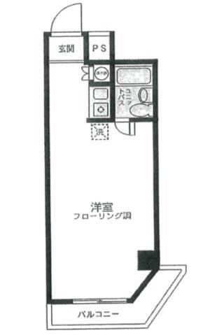 ライオンズマンション末吉町(ワンルーム/3階)の間取り写真