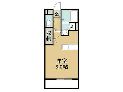 PRECIOUS(ワンルーム/1階)の間取り写真