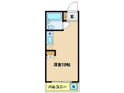 サンシャイン生田(ワンルーム/2階)の間取り写真