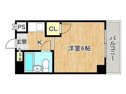 ハイムリップル荒川(ワンルーム/7階)の間取り写真