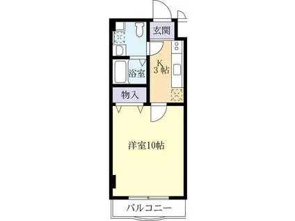 テラコッタ(1K/2階)の間取り写真