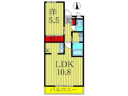 プロニティ ハイム(1LDK/4階)の間取り写真