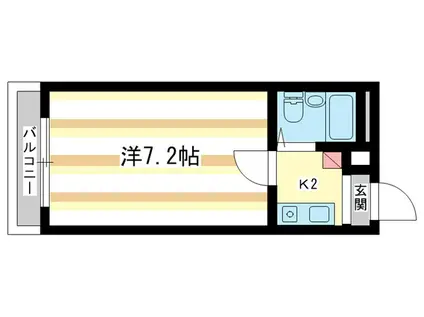 北羅マンション(1K/3階)の間取り写真