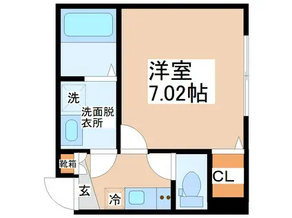 メゾン・ド・アミティ(1K/1階)の間取り写真