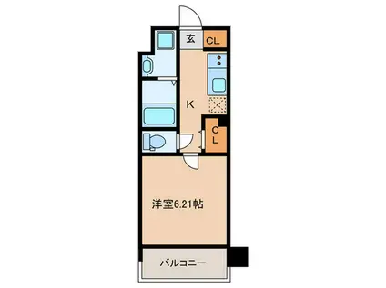 RUPIEレジデンス九大学研都市II(1K/3階)の間取り写真