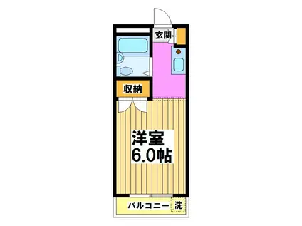 ディライト南烏山(ワンルーム/3階)の間取り写真