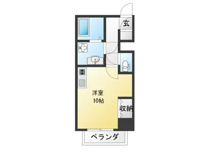 カサ・モンテ(1K/3階)の間取り写真