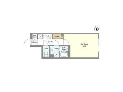 ルネサンスコート蒲田(1K/2階)の間取り写真