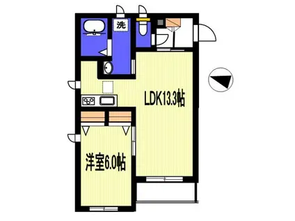 RAMONES(1LDK/1階)の間取り写真