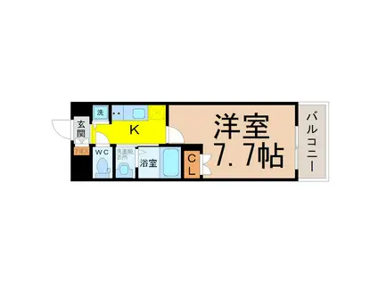 FINE CALL TB-01(1K/3階)の間取り写真