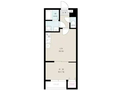 心和テラス武里(1LDK/1階)の間取り写真