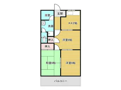 SSコーポTERRA(3K/4階)の間取り写真
