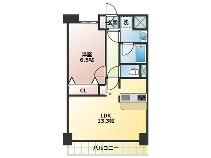 CASA Y(1LDK/1階)の間取り写真