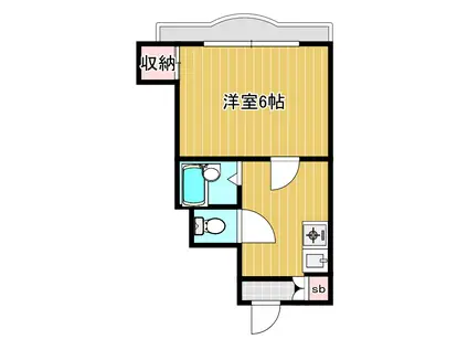 ウインライフ滝井(1DK/2階)の間取り写真