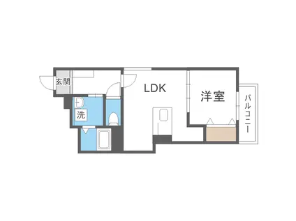 LA VITA COMODO SAPPOR(1LDK/3階)の間取り写真