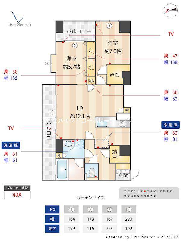 プライマル福岡平尾(2LDK/2階)の間取り写真