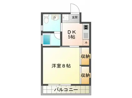 SAKURA(1DK/3階)の間取り写真