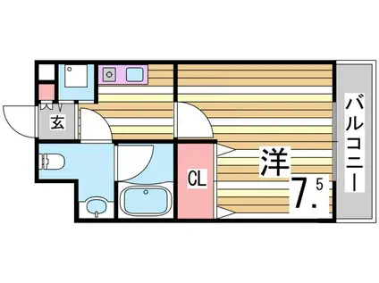 FOREVER HILL VII(1K/3階)の間取り写真