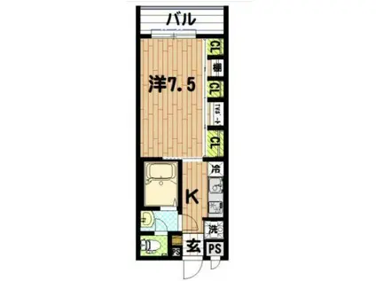 FARE KAWASAKI(1K/3階)の間取り写真