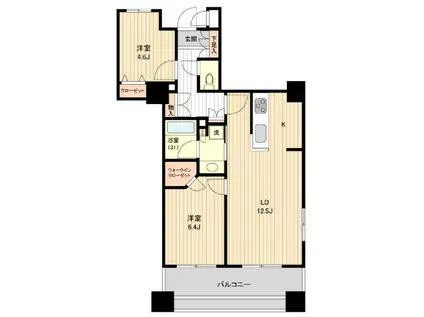 HF銀座レジデンスイースト/HF銀座レジデンスイースト(2LDK/13階)の間取り写真