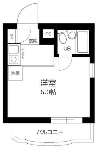 トップ板橋(ワンルーム/2階)の間取り写真