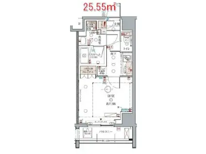 クレヴィスタ亀戸III(1K/2階)の間取り写真