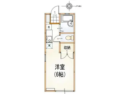ブルーベル南大沢(ワンルーム/1階)の間取り写真