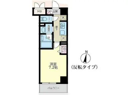 アルバビルディング(1K/4階)の間取り写真