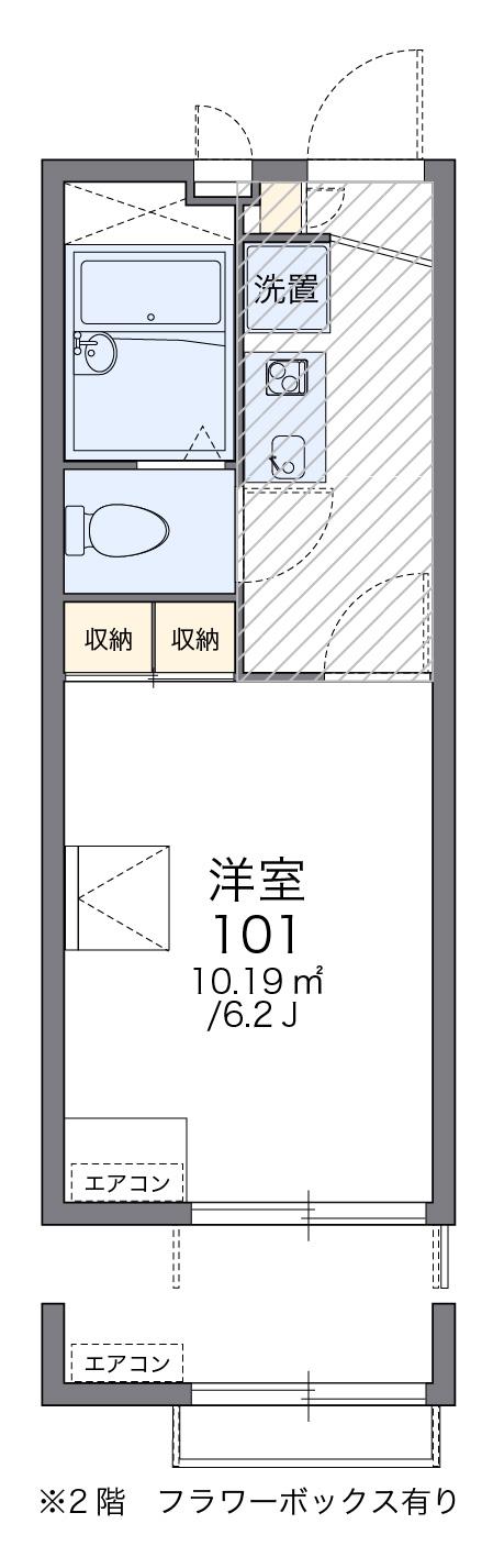 レオパレスコトブキ(1K/2階)の間取り写真